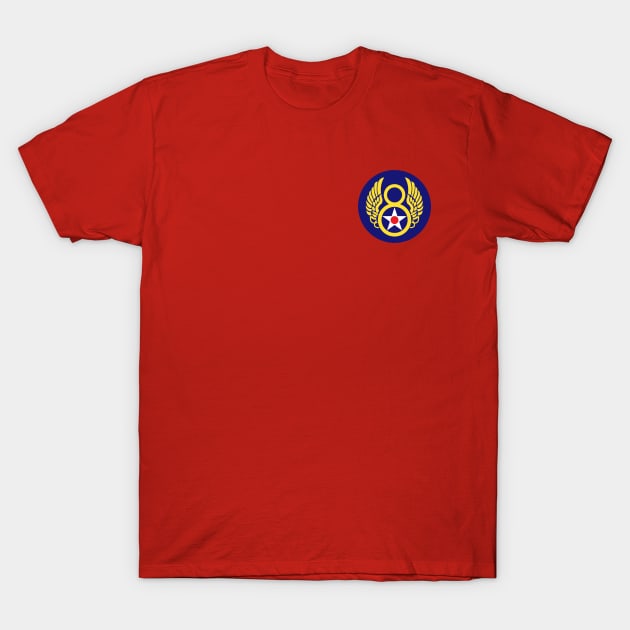 8th Air Force Insignia (left breast) T-Shirt by Doc Dakota's Trading Post